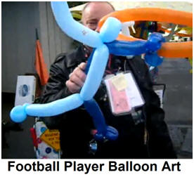 Football Player Balloon Art MaGenieMagic