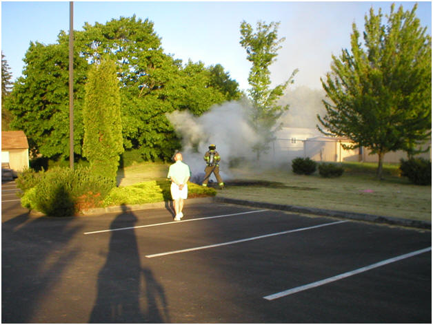 Riding Lawn Mower Fire I called Fire Department to help put out fire at a local church